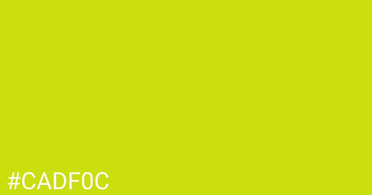 Hex color #cadf0c graphic