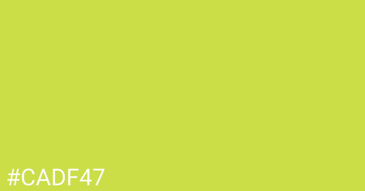 Hex color #cadf47 graphic
