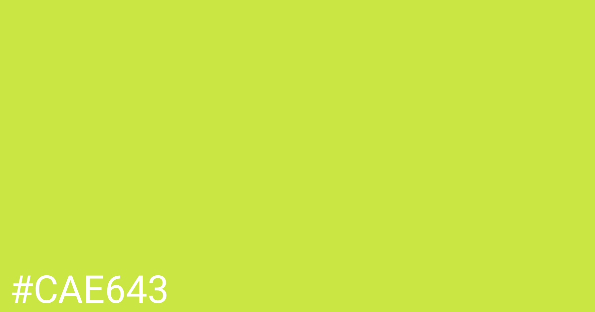 Hex color #cae643 graphic