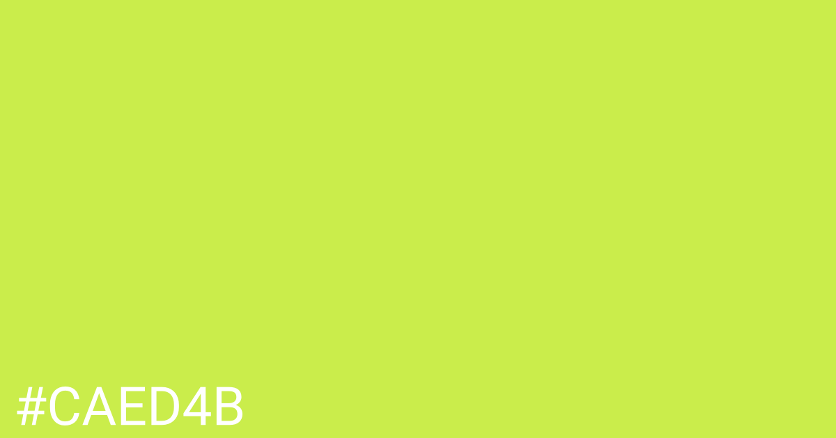 Hex color #caed4b graphic