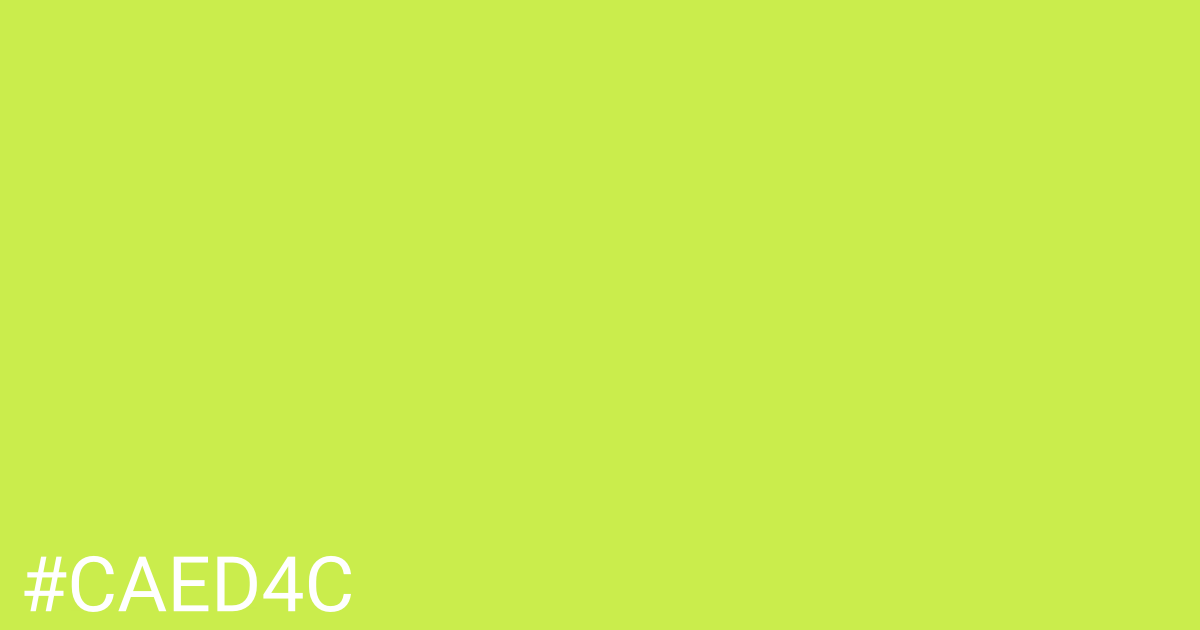 Hex color #caed4c graphic