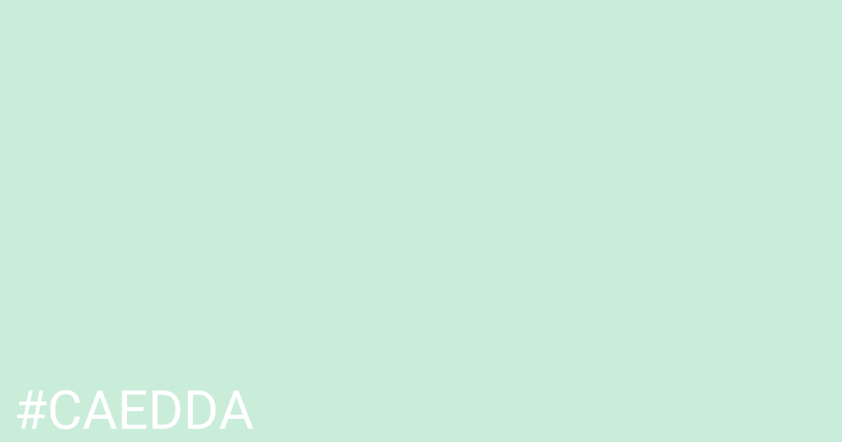 Hex color #caedda graphic