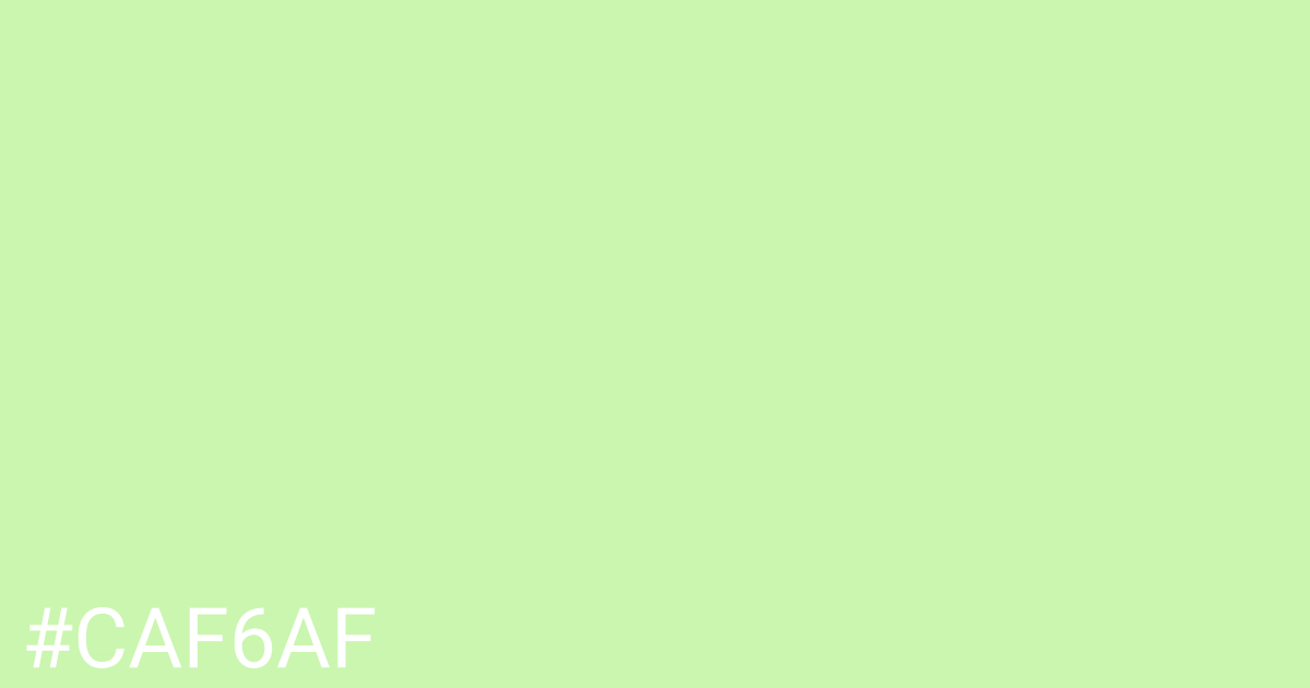 Hex color #caf6af graphic