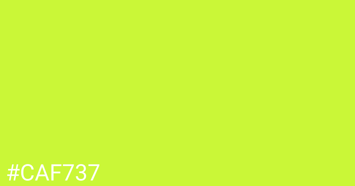 Hex color #caf737 graphic