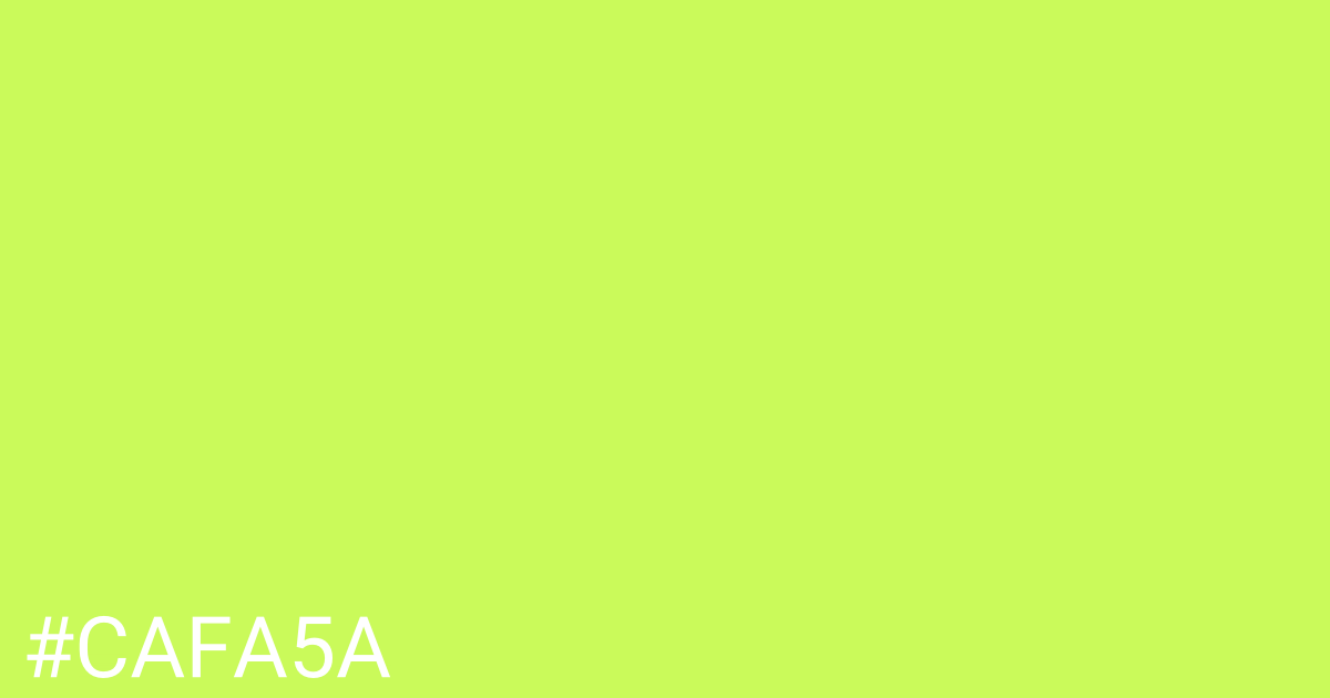 Hex color #cafa5a graphic