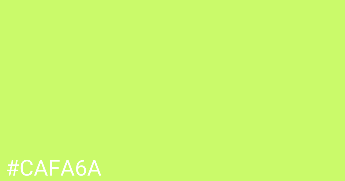 Hex color #cafa6a graphic