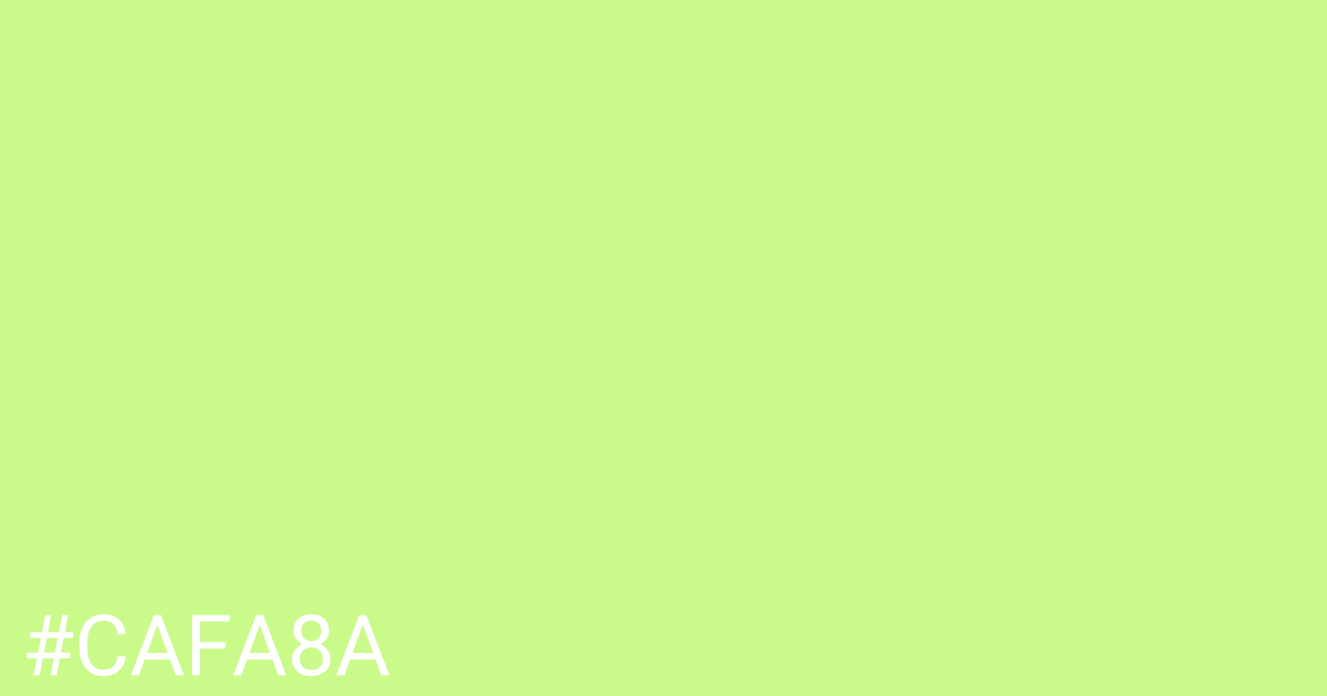 Hex color #cafa8a graphic