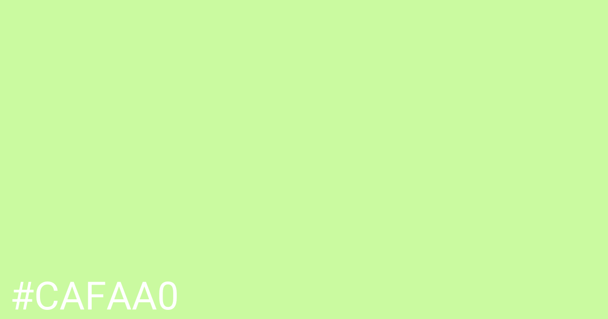 Hex color #cafaa0 graphic