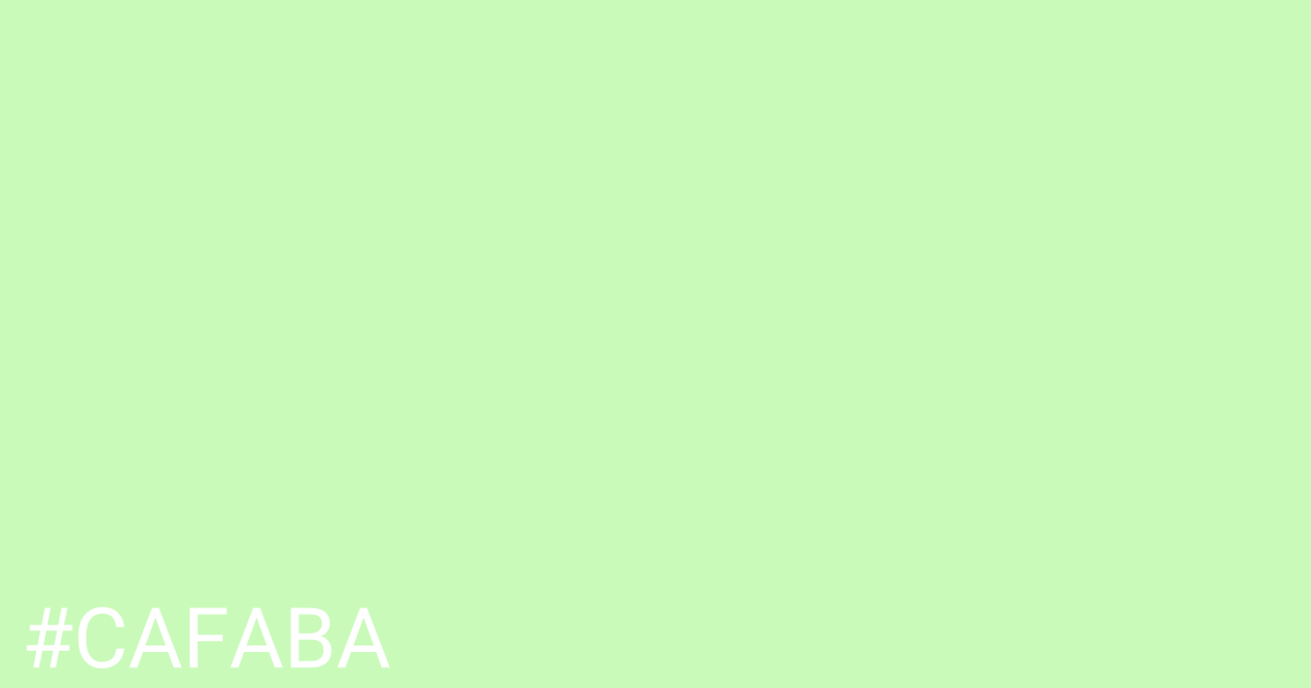 Hex color #cafaba graphic