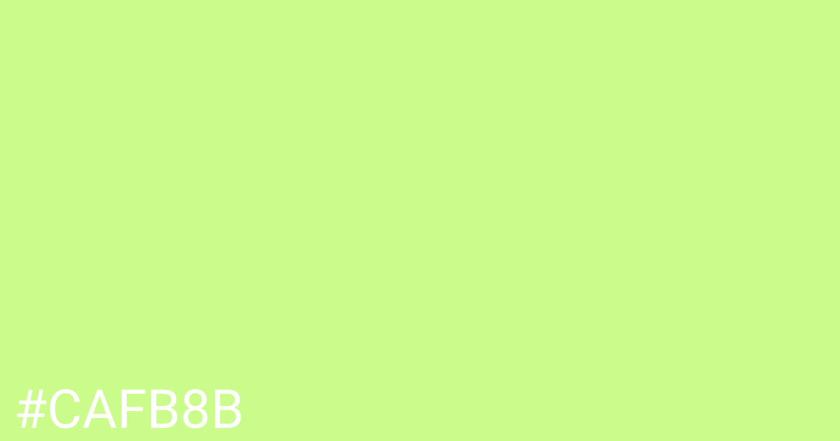 Hex color #cafb8b graphic