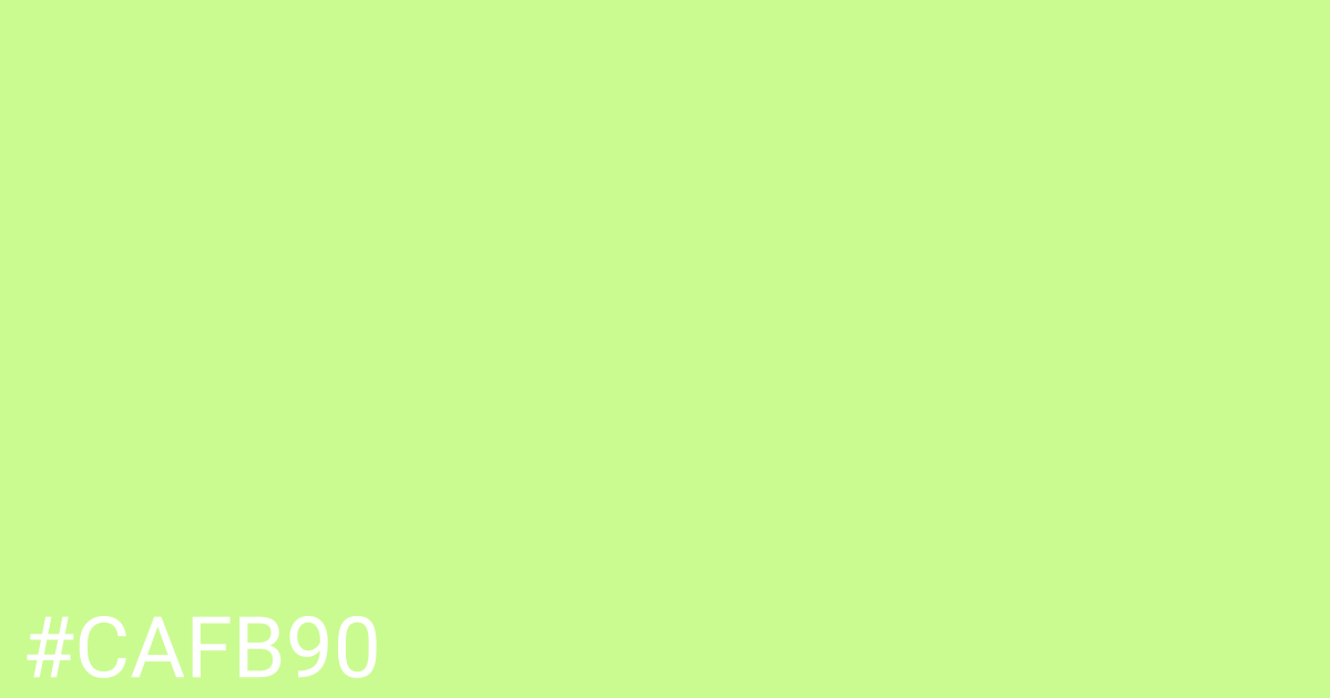 Hex color #cafb90 graphic