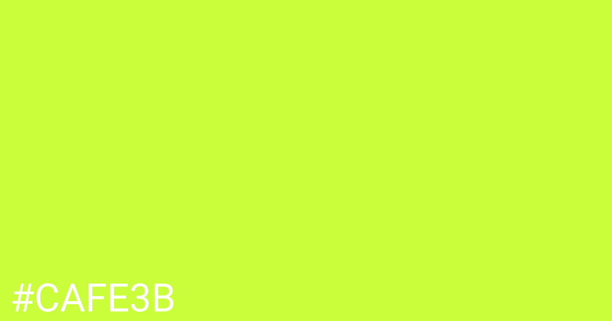 Hex color #cafe3b graphic