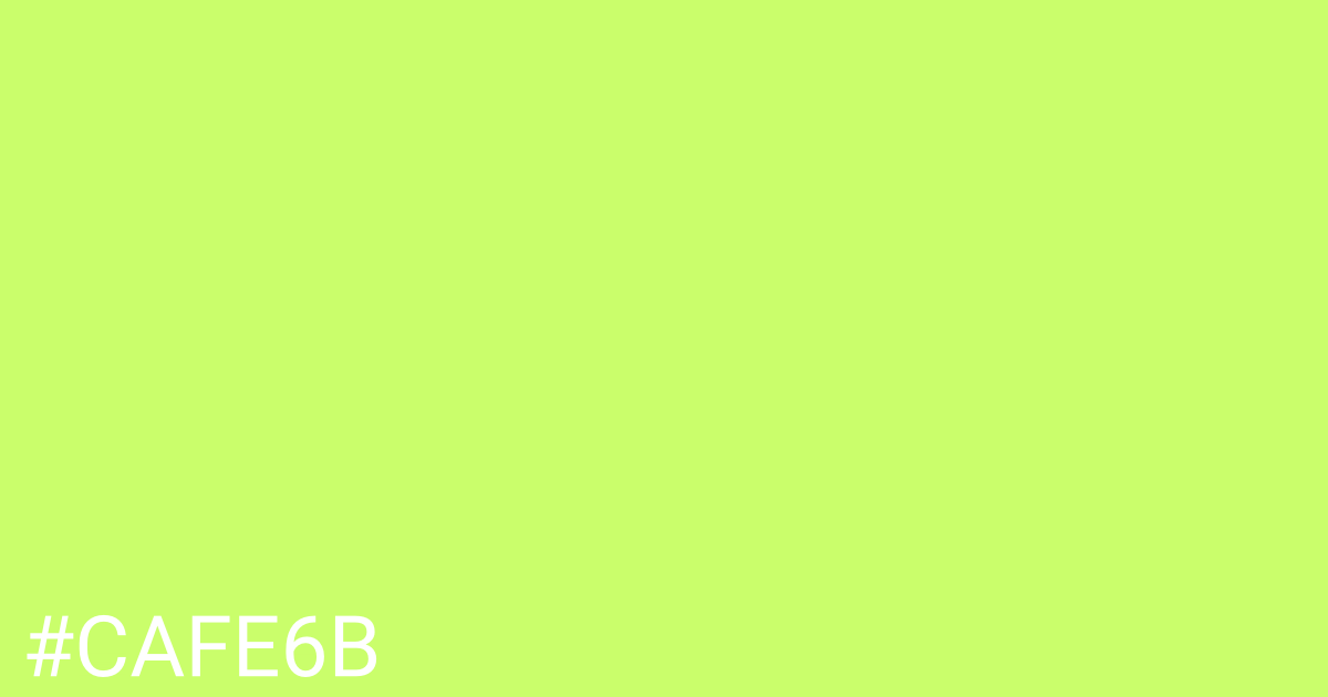 Hex color #cafe6b graphic