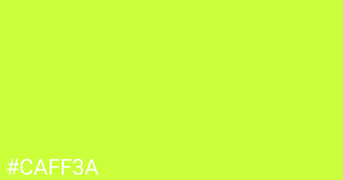 Hex color #caff3a graphic