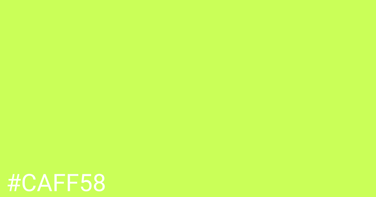 Hex color #caff58 graphic