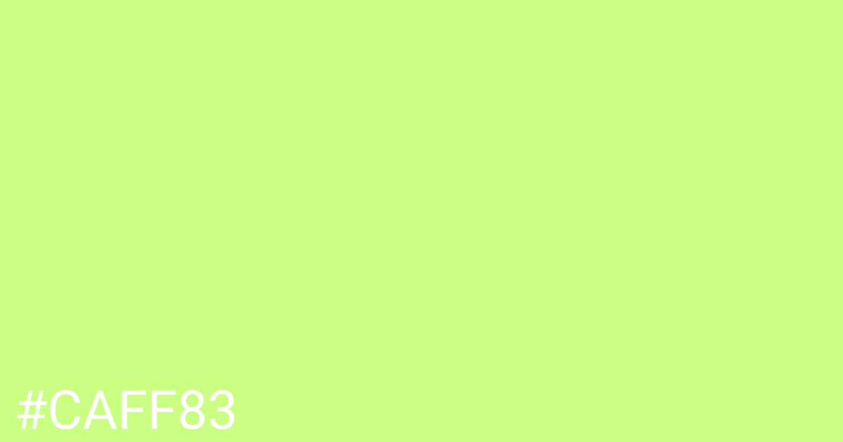 Hex color #caff83 graphic