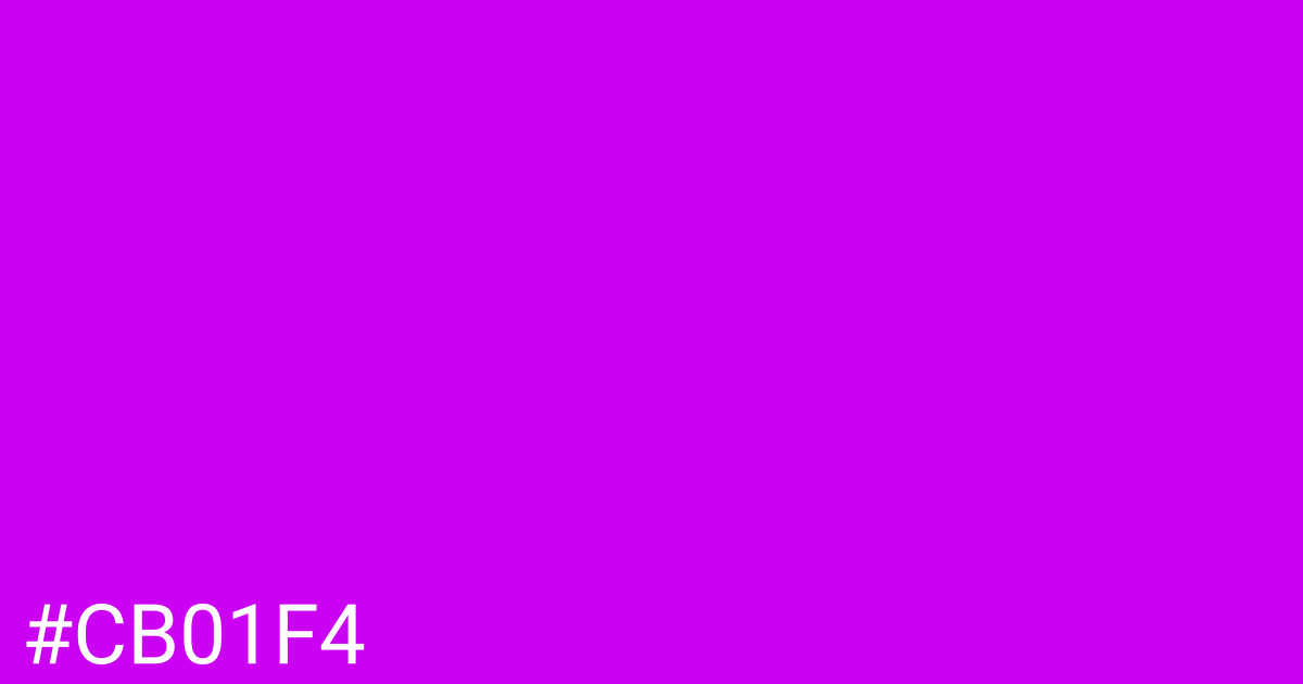 Hex color #cb01f4 graphic