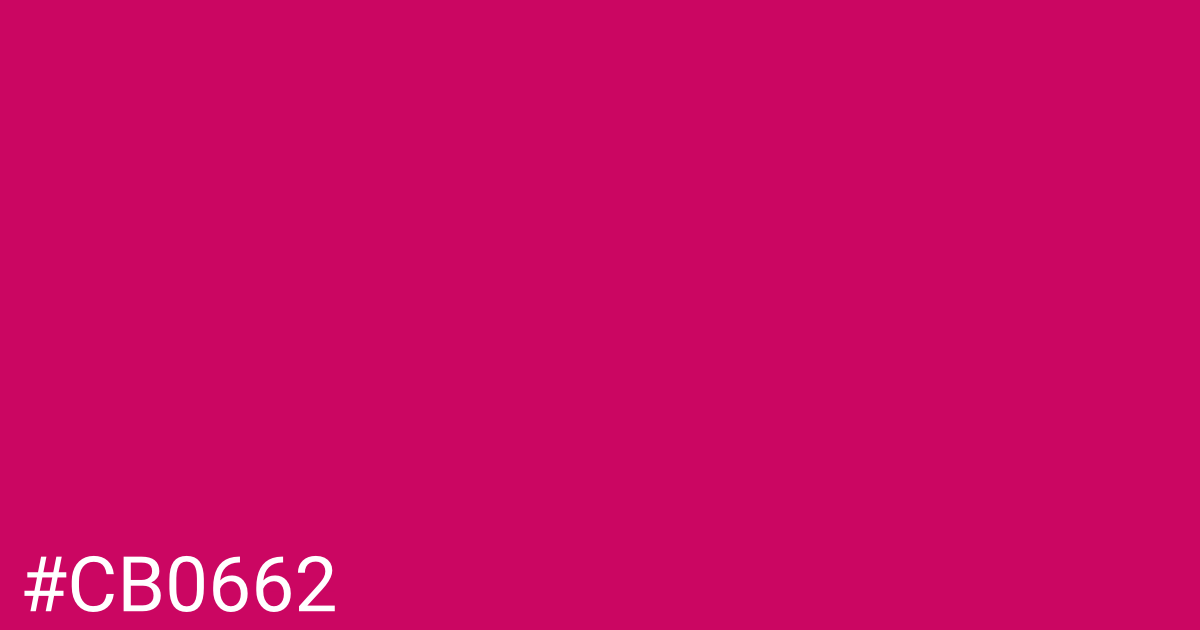 Hex color #cb0662 graphic