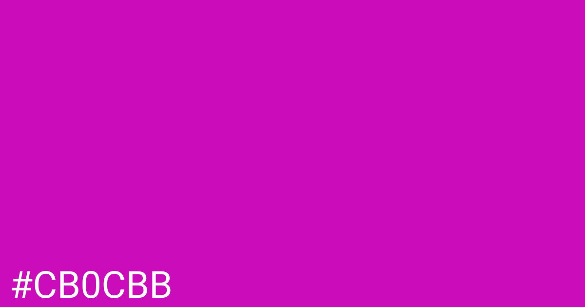 Hex color #cb0cbb graphic
