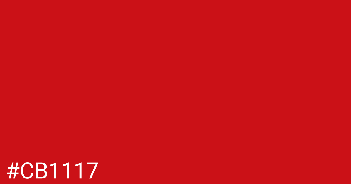 Hex color #cb1117 graphic