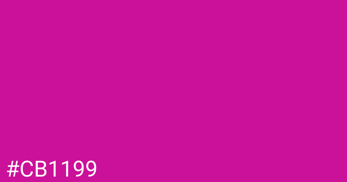 Hex color #cb1199 graphic