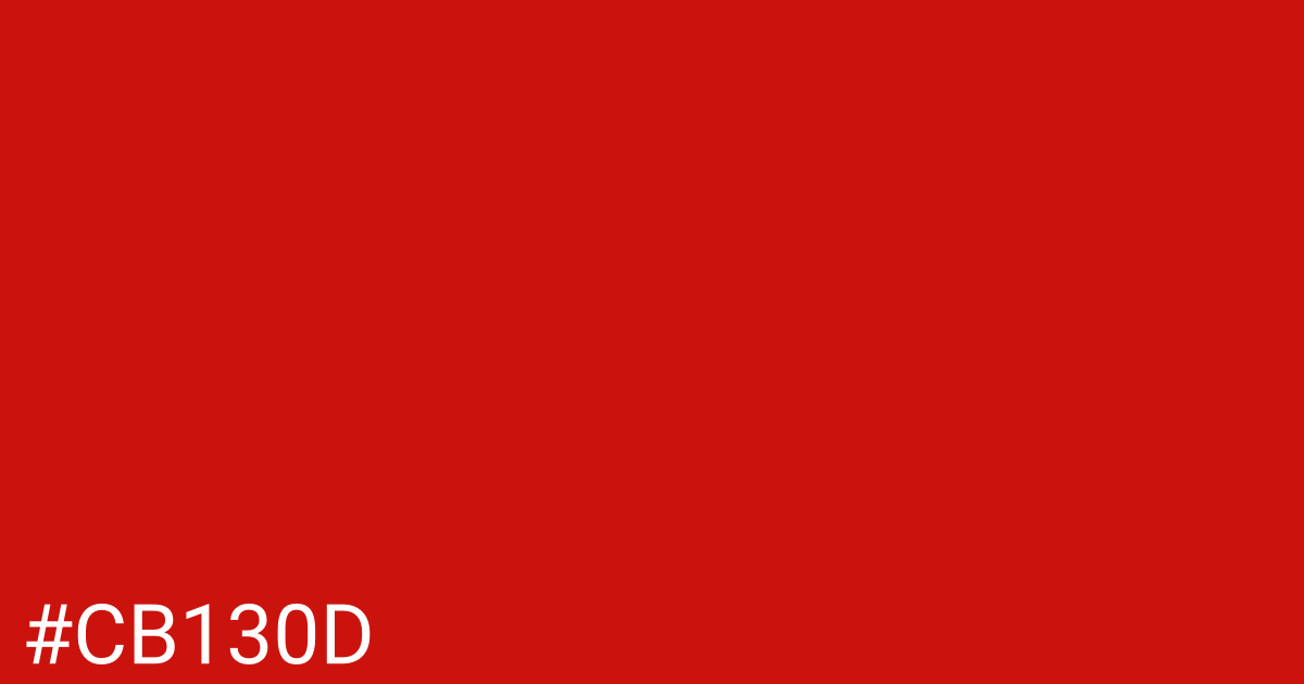 Hex color #cb130d graphic