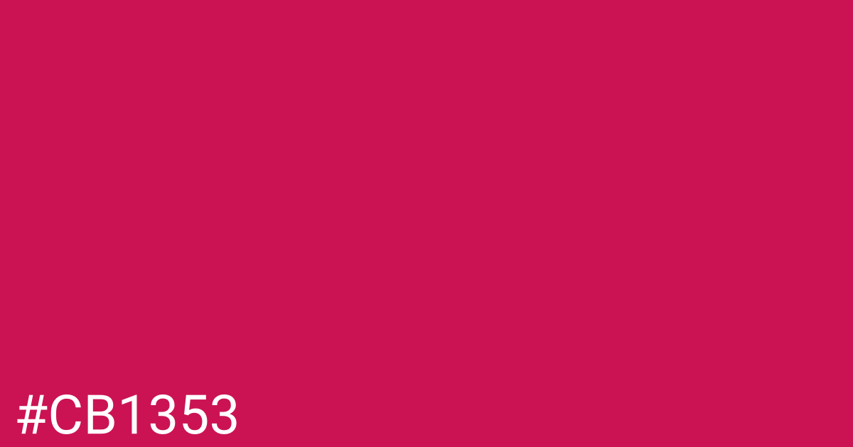 Hex color #cb1353 graphic