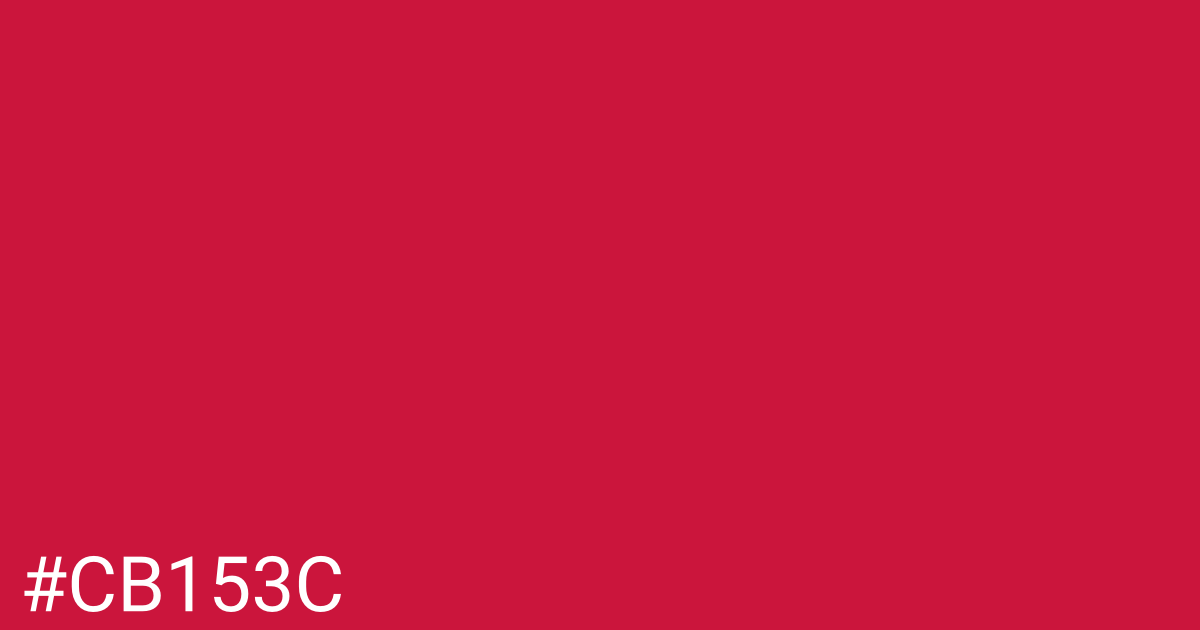 Hex color #cb153c graphic