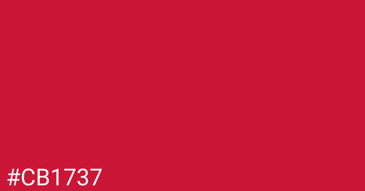 Hex color #cb1737 graphic