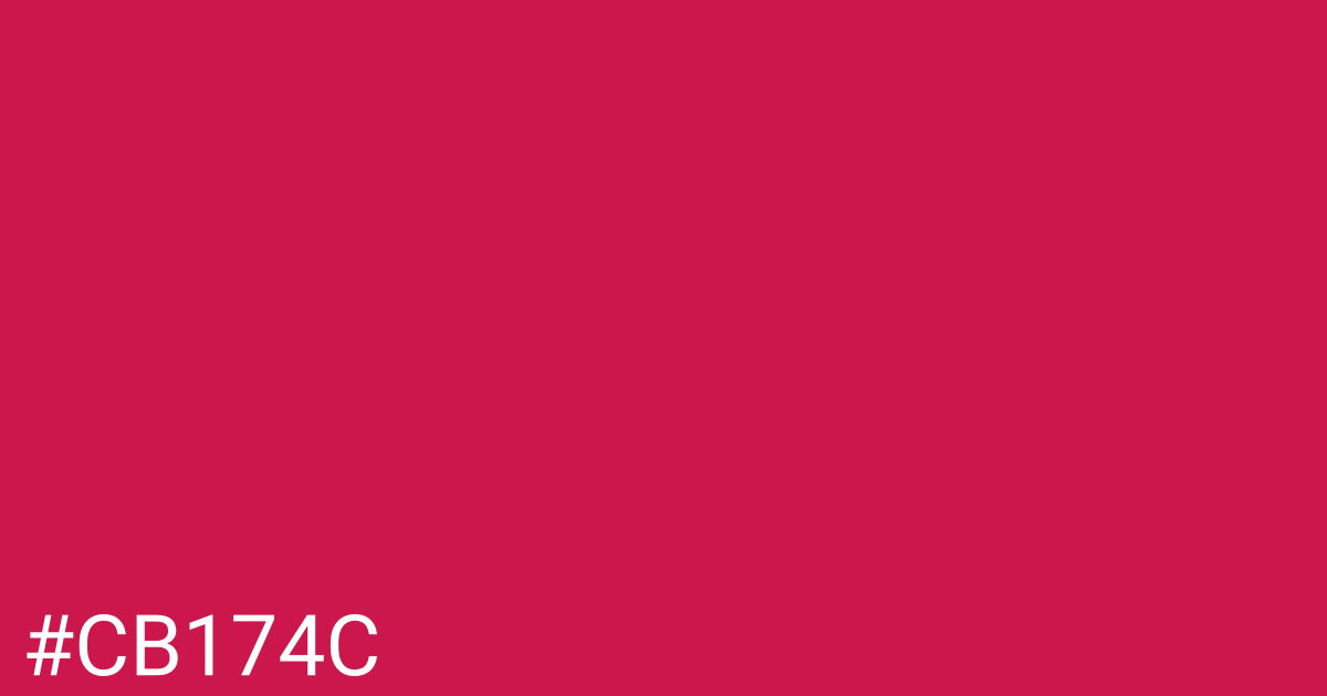 Hex color #cb174c graphic