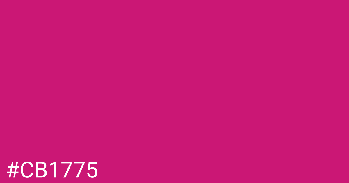 Hex color #cb1775 graphic