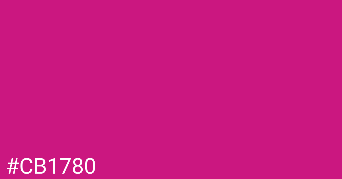 Hex color #cb1780 graphic