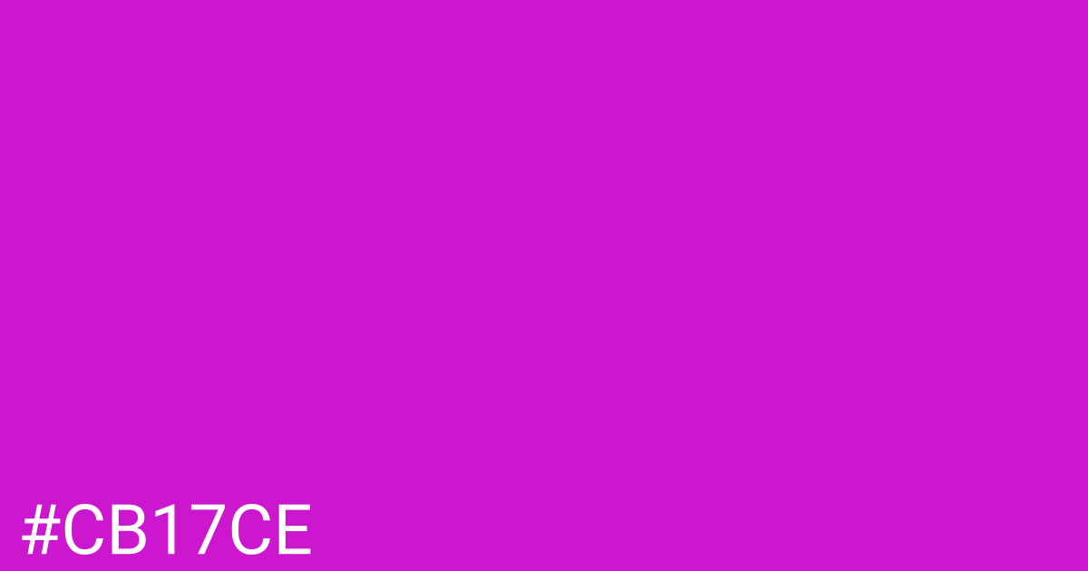 Hex color #cb17ce graphic
