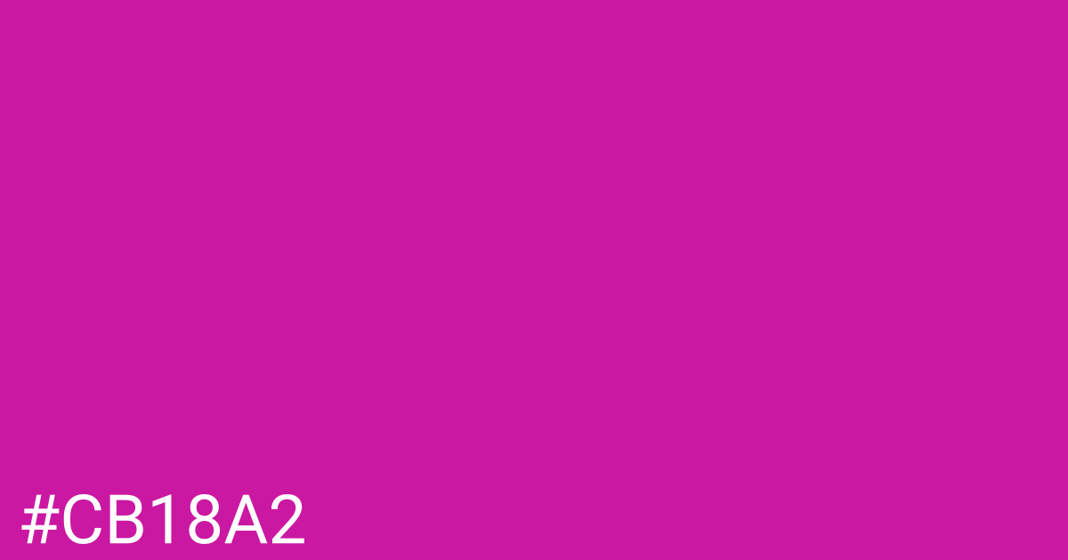 Hex color #cb18a2 graphic