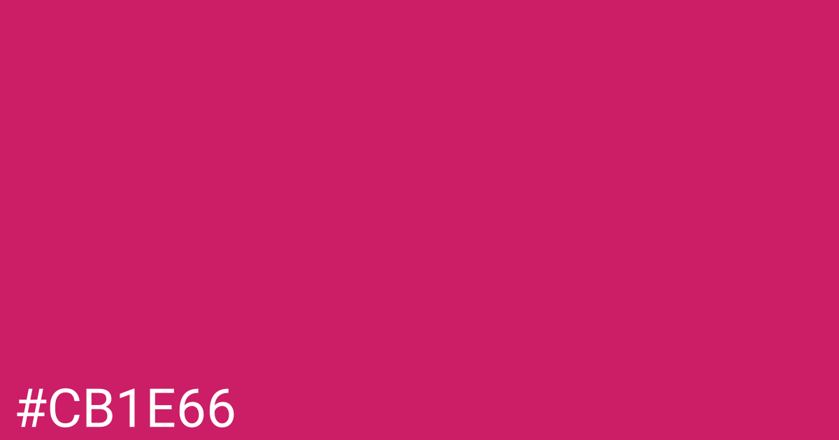 Hex color #cb1e66 graphic