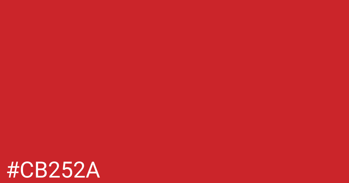Hex color #cb252a graphic
