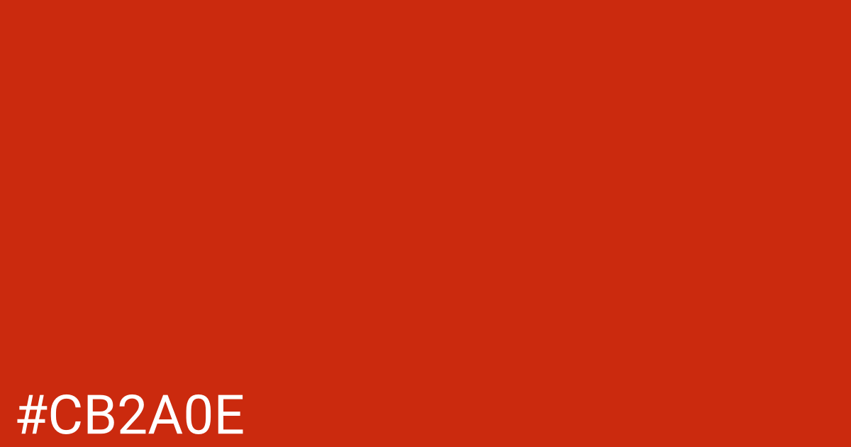 Hex color #cb2a0e graphic