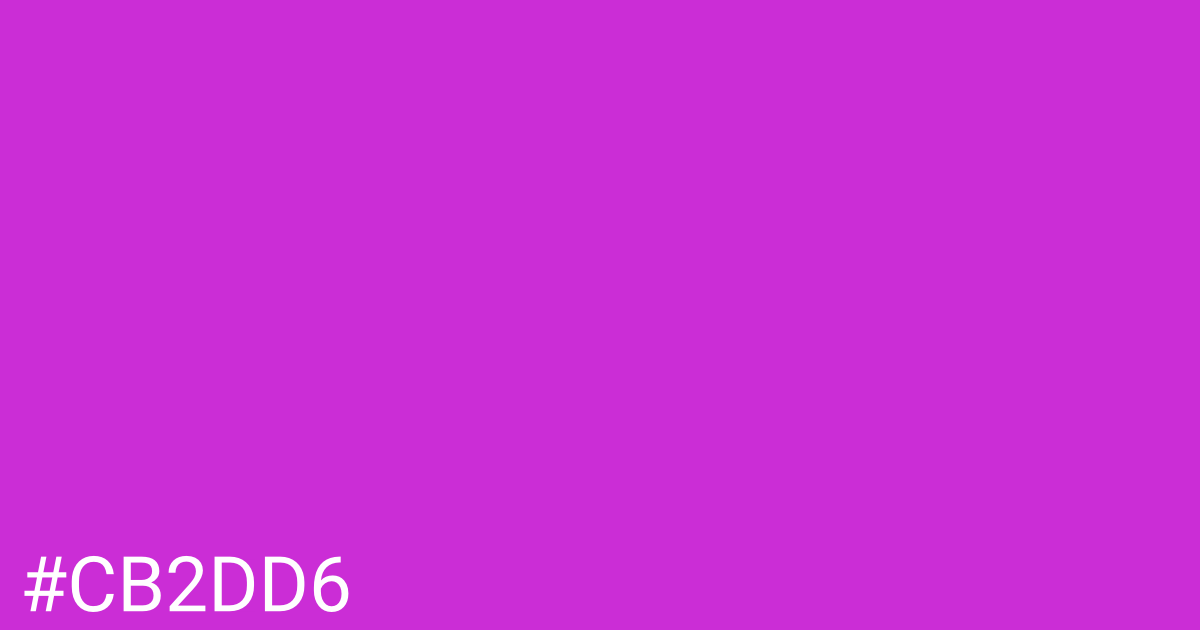 Hex color #cb2dd6 graphic