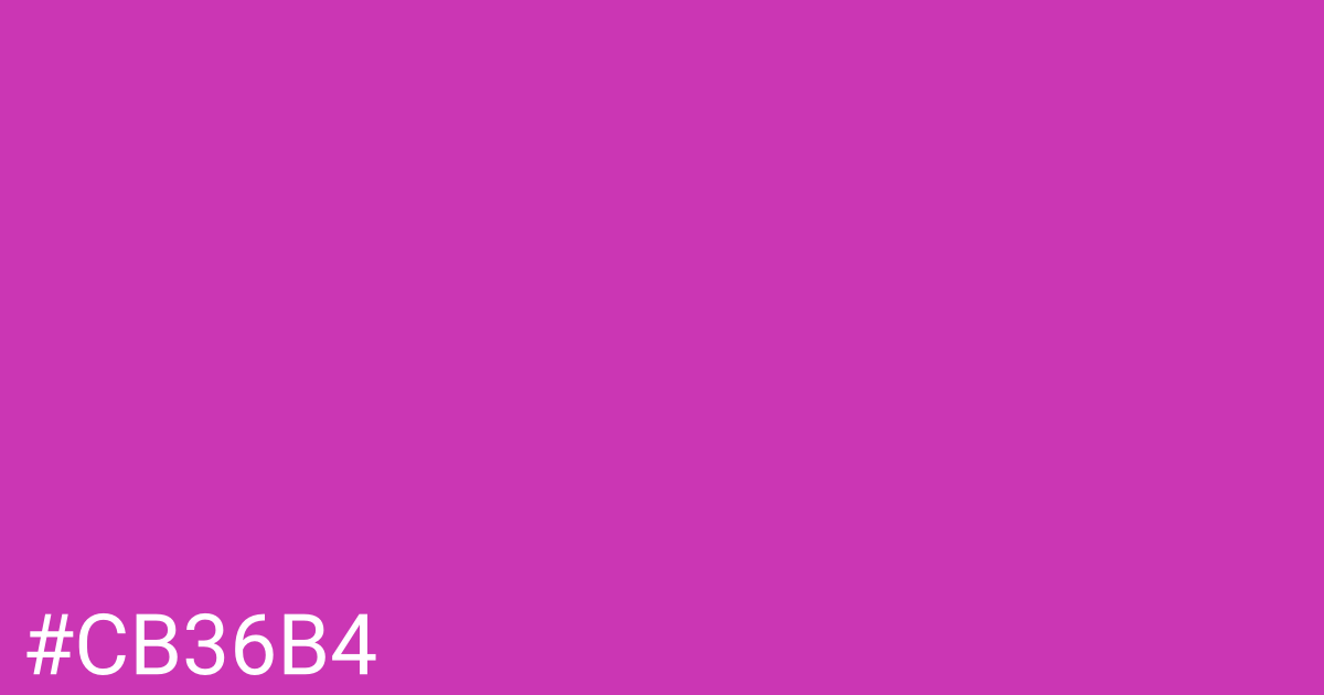 Hex color #cb36b4 graphic