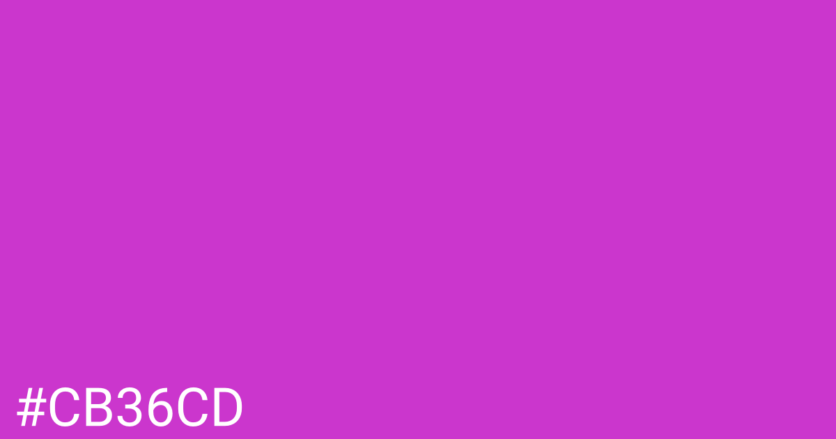 Hex color #cb36cd graphic