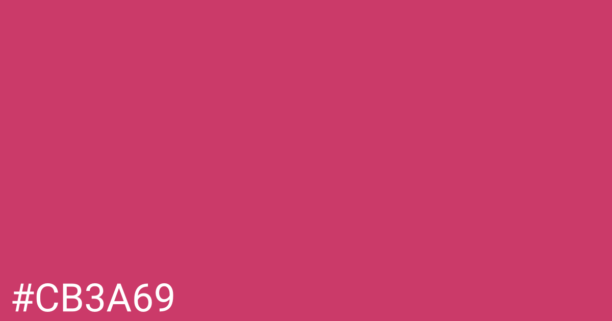 Hex color #cb3a69 graphic