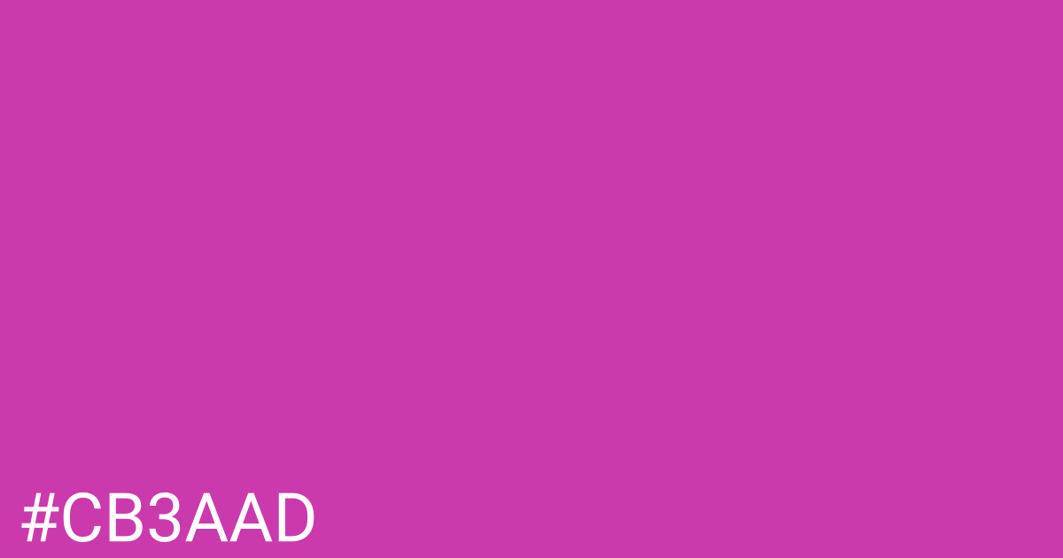 Hex color #cb3aad graphic