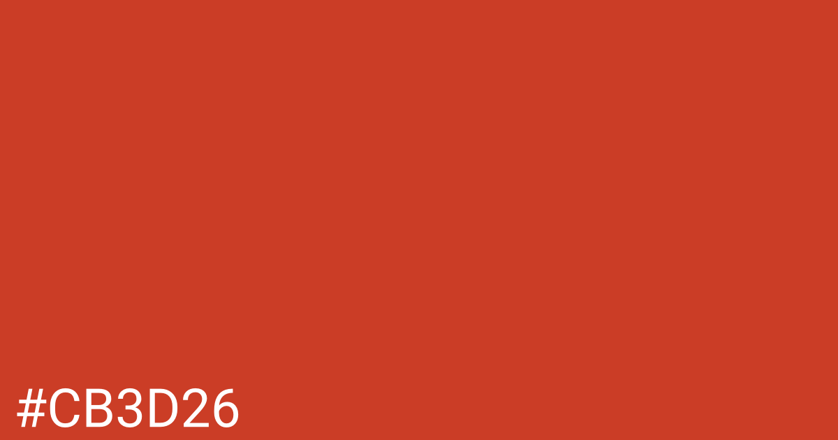 Hex color #cb3d26 graphic