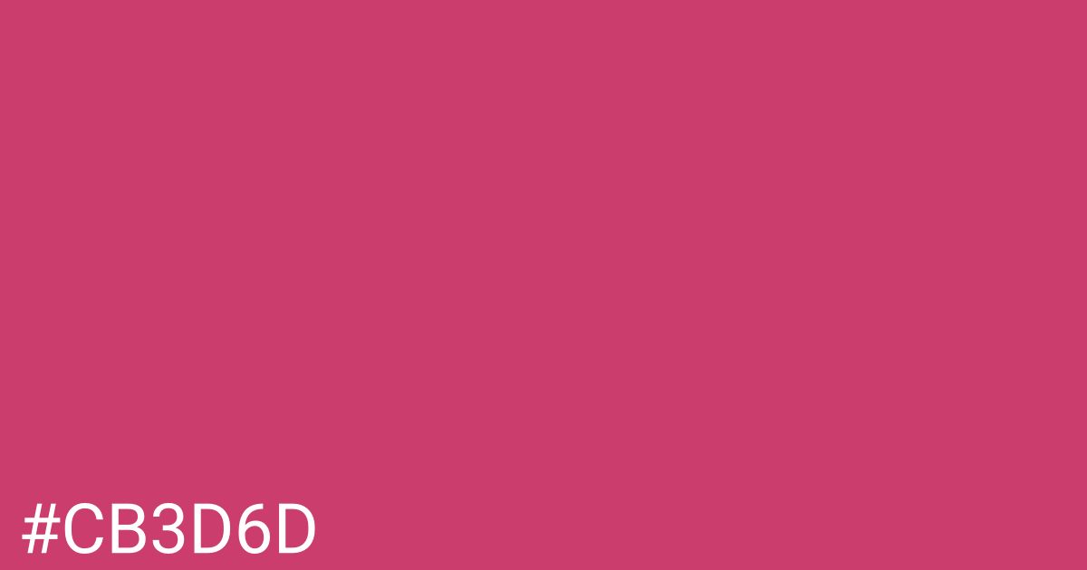 Hex color #cb3d6d graphic