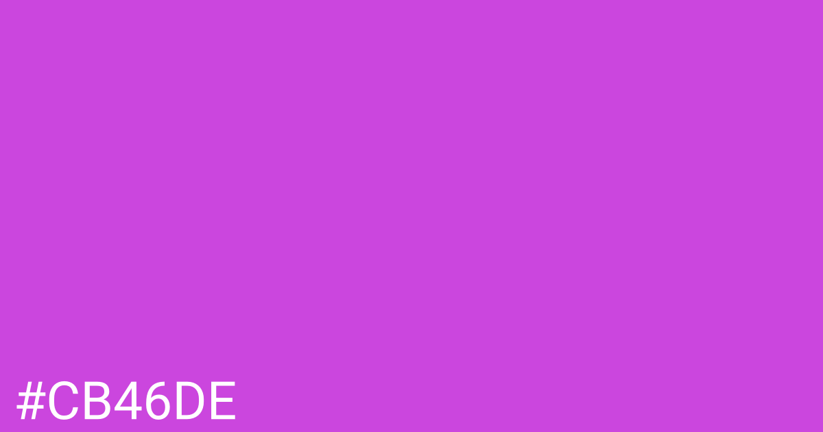 Hex color #cb46de graphic