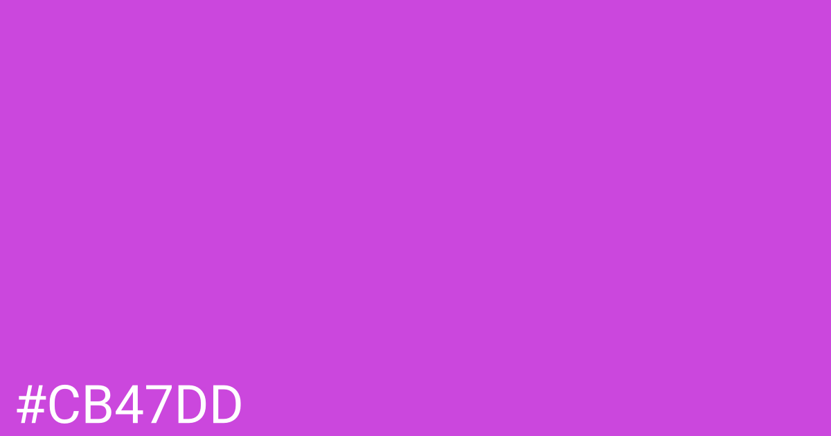 Hex color #cb47dd graphic