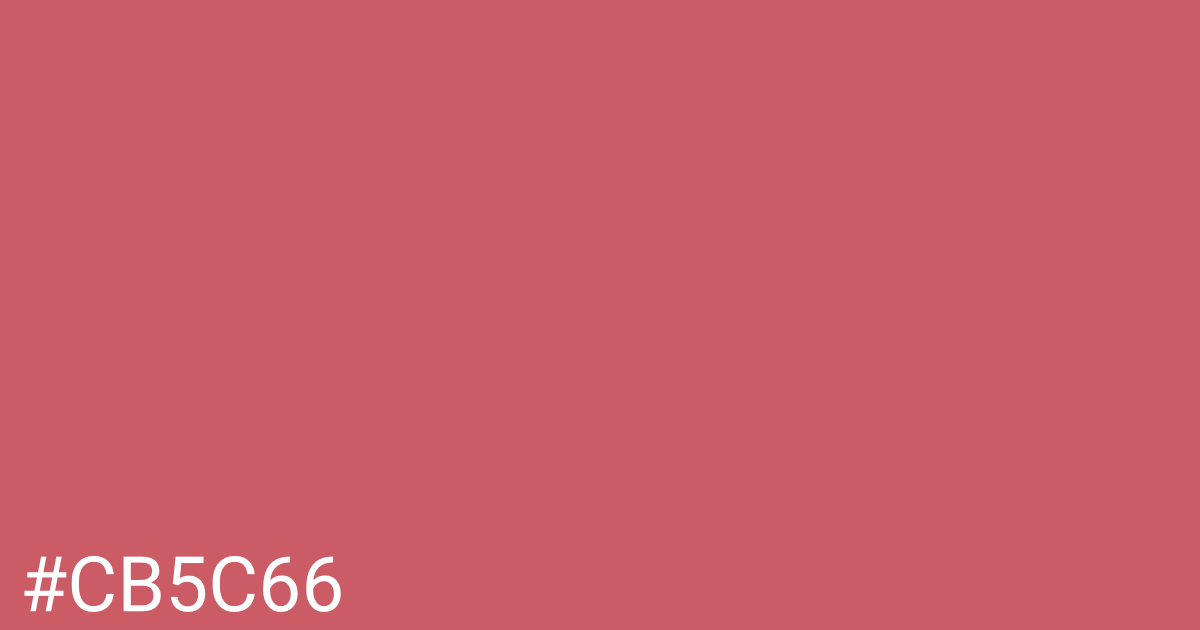 Hex color #cb5c66 graphic