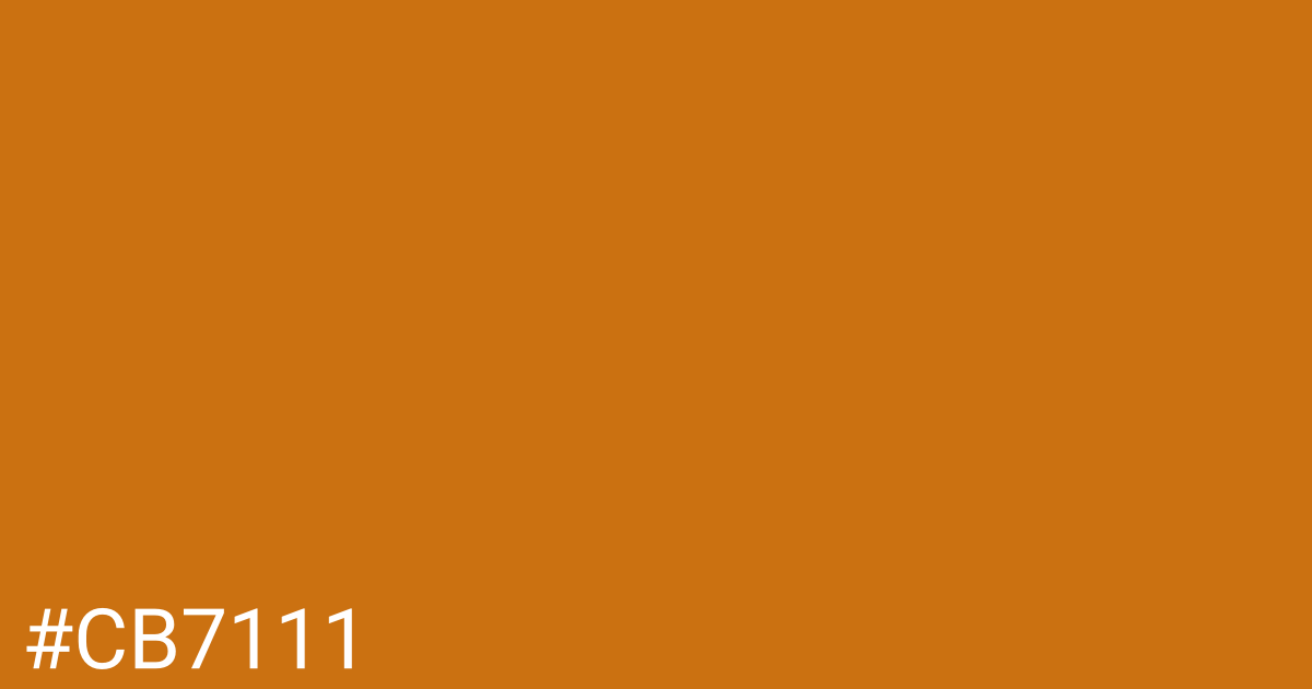 Hex color #cb7111 graphic