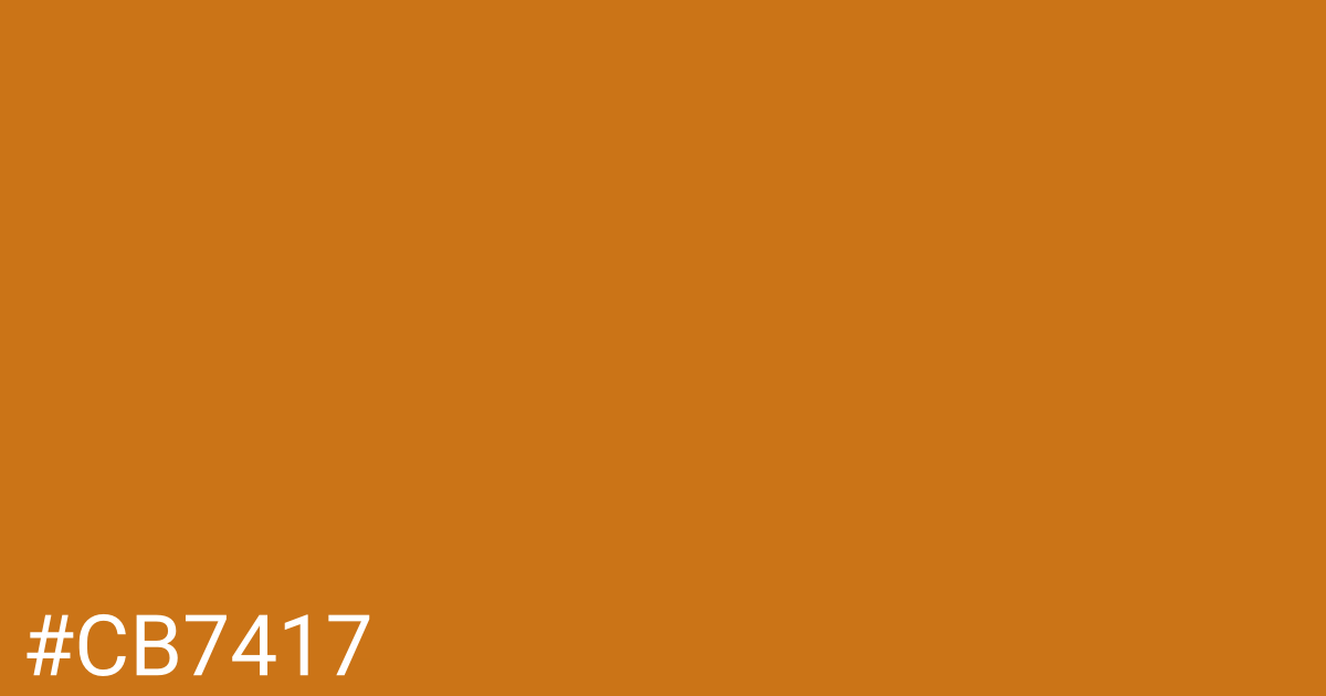 Hex color #cb7417 graphic