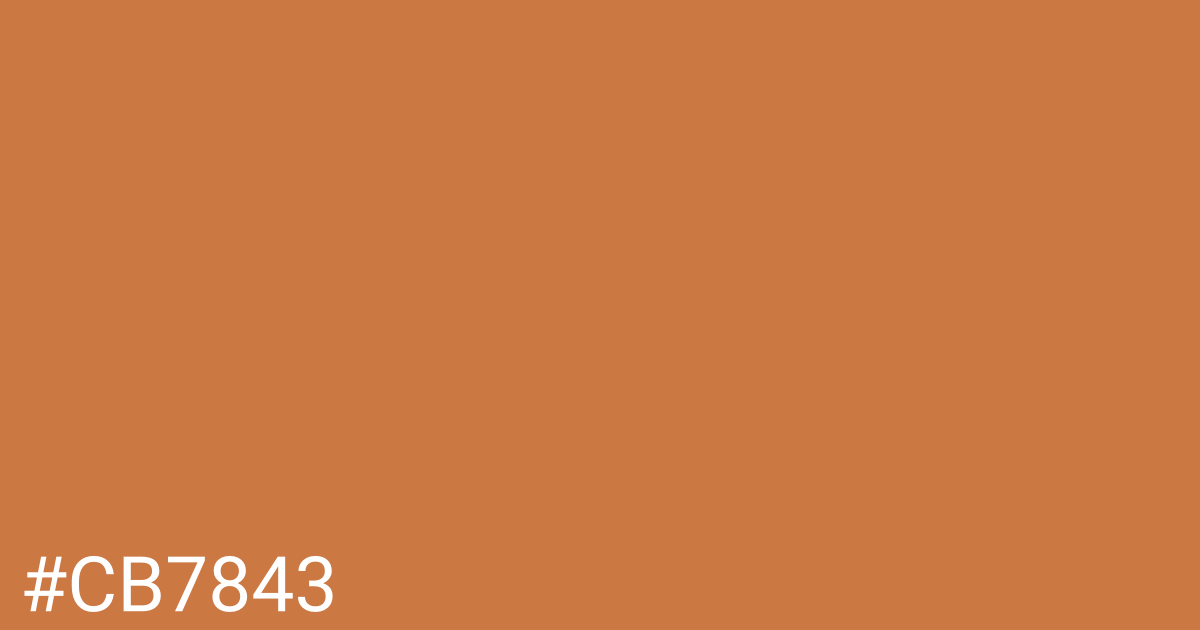 Hex color #cb7843 graphic